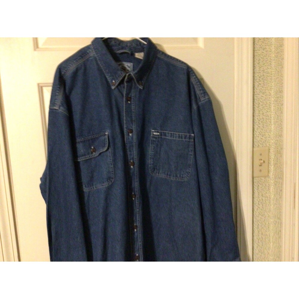 American Blue Mens Size 2XL Long Sleeve Denim Jacket/Shirt